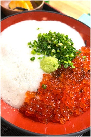 大人気の山かけいくら丼(数量限定)「和食乃沙都使(さとし)」
